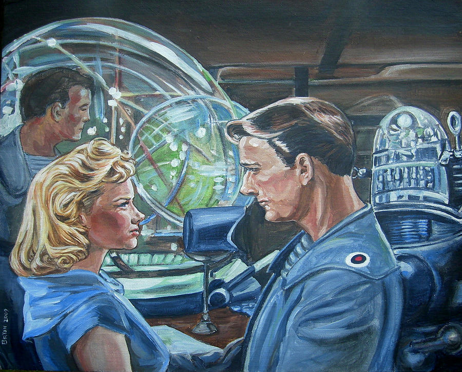 Forbidden Planet Painting by Bryan Bustard