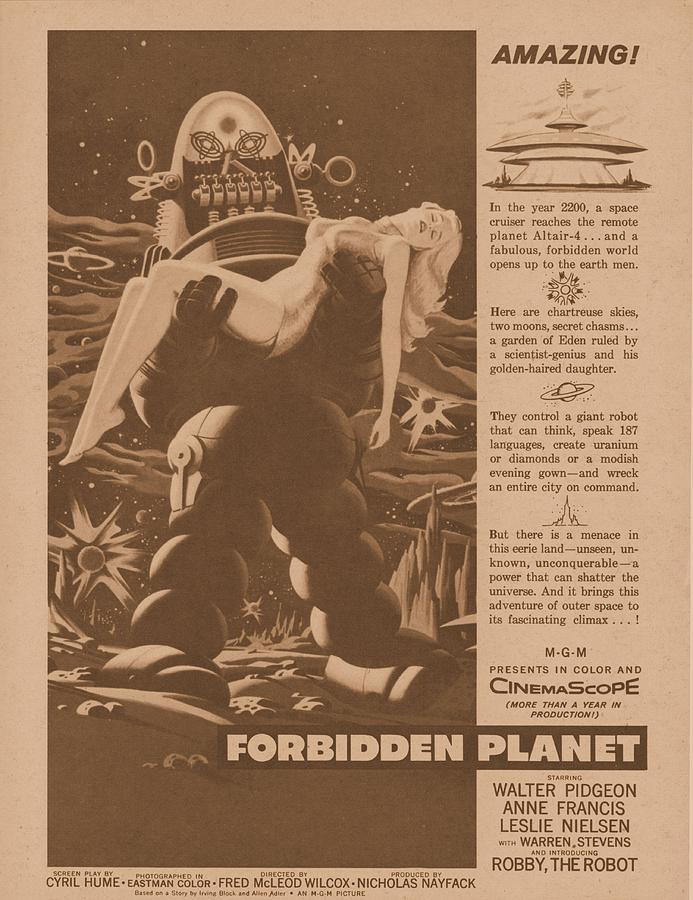 Walter Pidgeon Photograph - Forbidden Planet by Douglas Settle