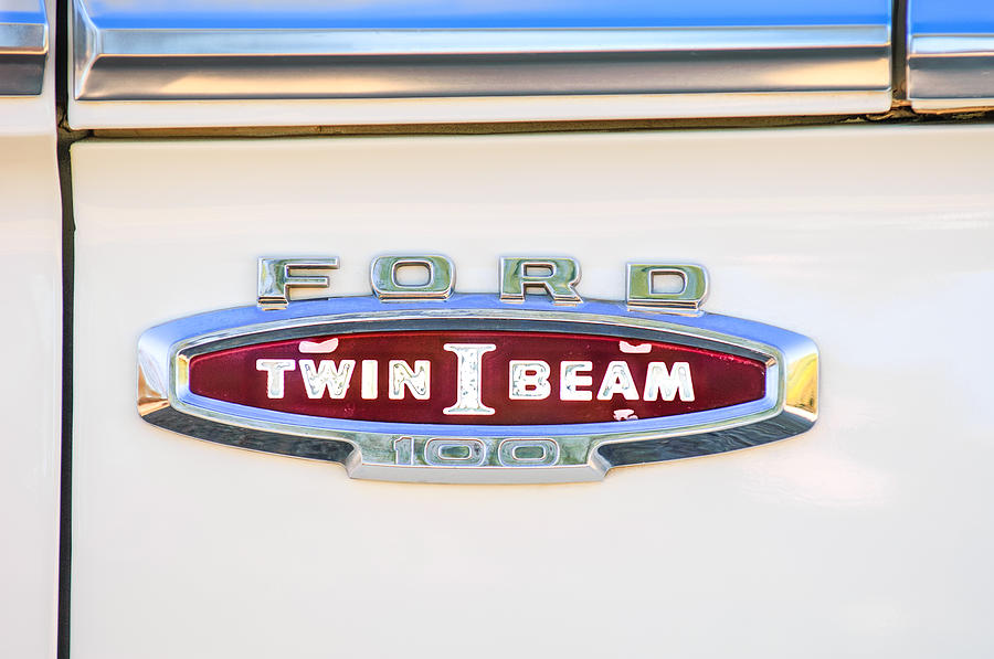 Ford 100 Twin I Beam Truck Emblem Photograph by Jill Reger - Fine Art ...