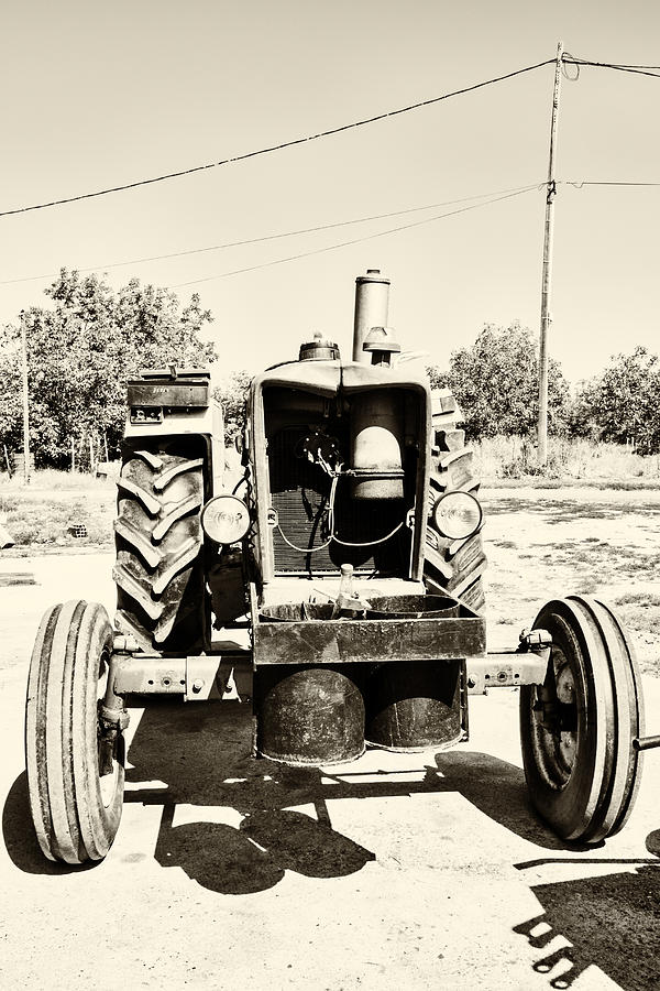 Ford 5000 Tractor in Sepia Photograph by Georgia Clare