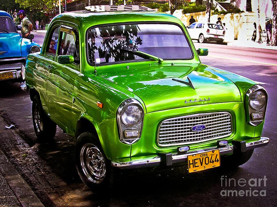 Car Photograph - Ford Anglia at La Habana - Cuba by Carlos Alkmin