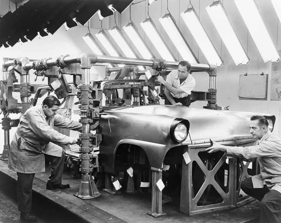 Ford Assembly Line, 1954 Photograph by Granger