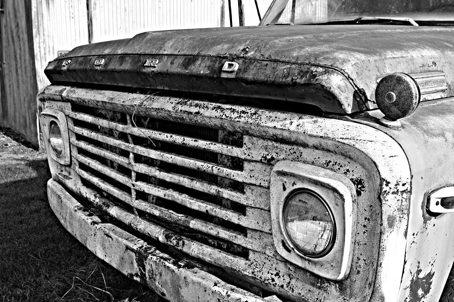 Ford - BW Photograph by Beth Vincent