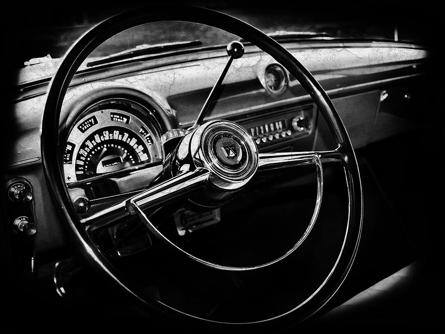 Car Photograph - Ford Crestline Interior by Mark Rogan