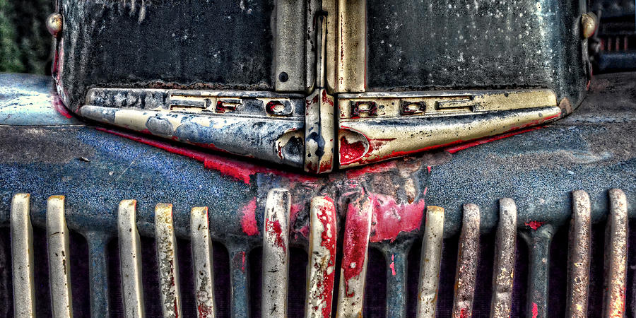 Ford Dump Truck Grille Pan Photograph by Ken Smith