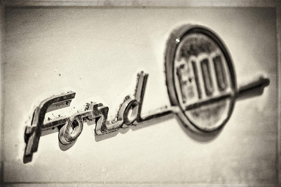 Vintage Photograph - Ford F-100 by Caitlyn  Grasso