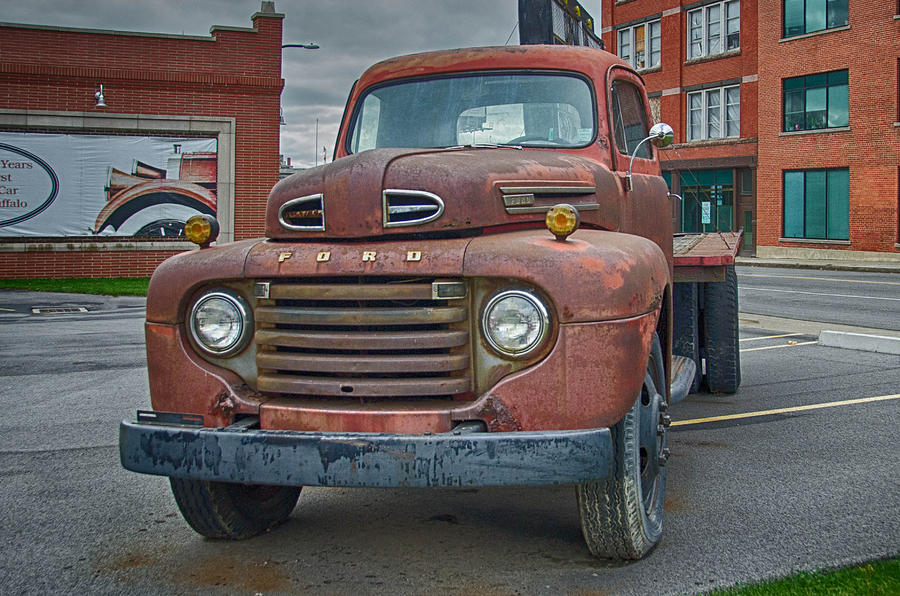 Ford F-6 Flatbed Truck 8546 Photograph by Guy Whiteley