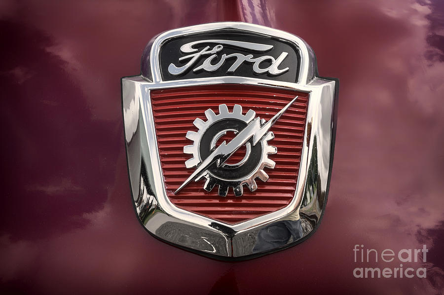 Ford F100 Hood Logo Photograph by Arttography LLC