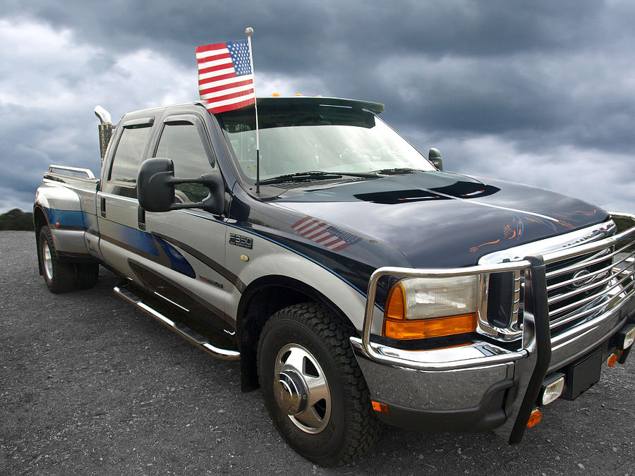 Independence Day Photograph - Ford F350 Super Duty Truck by Gill Billington