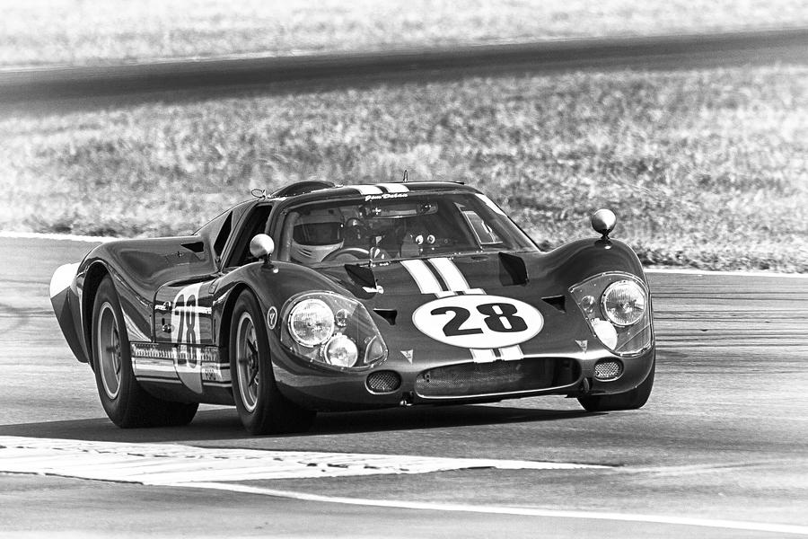 Ford GT40 Black White Photograph by Alan Raasch