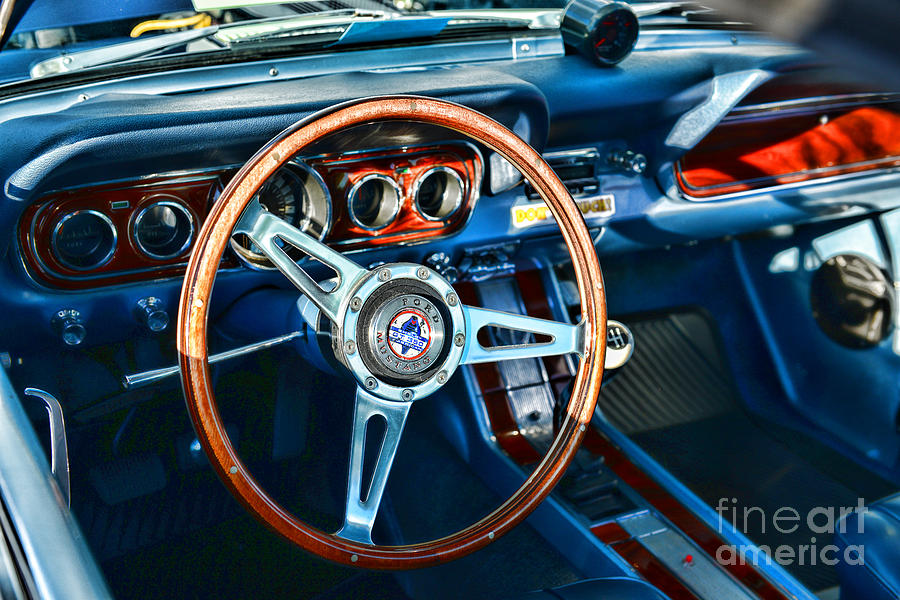 Ford GT500 steering wheel Photograph by Paul Ward - Fine Art America