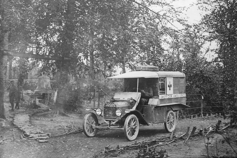 Ford Model T Ambulance Photograph by Library Of Congress