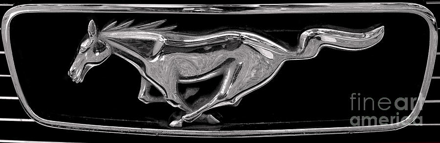 Ford Mustang Classic Car Logo Photograph by Amir Paz
