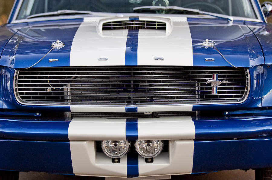 Car Photograph - Ford Mustang Grille Emblem by Jill Reger