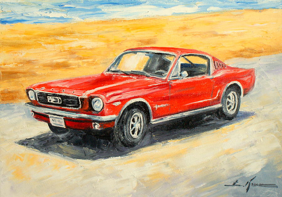 Ford Mustang Painting by Luke Karcz