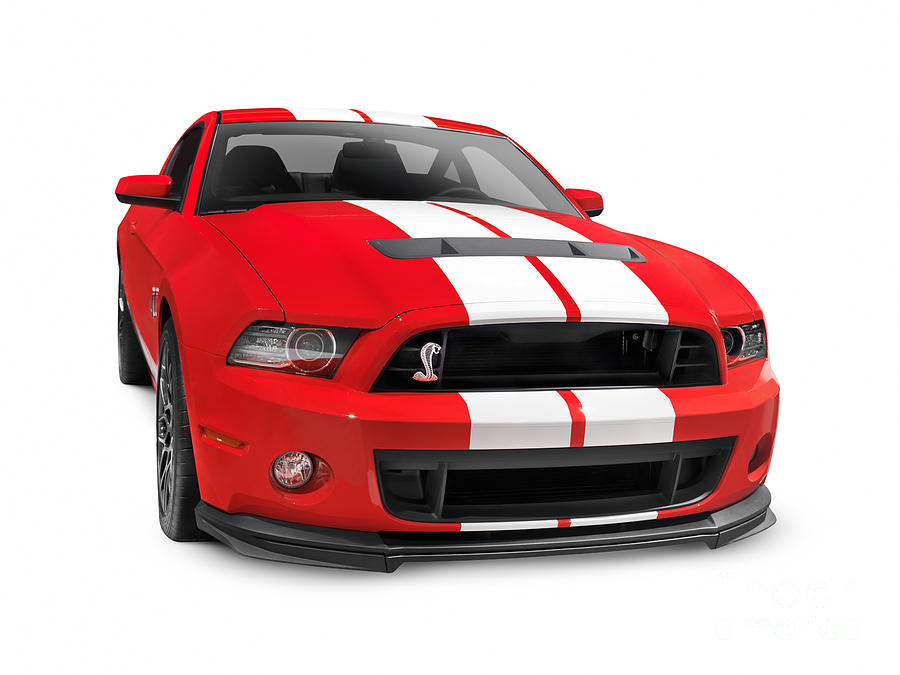 Car Photograph - Ford Mustang Shelby GT500 sports car by Maxim Images Exquisite Prints