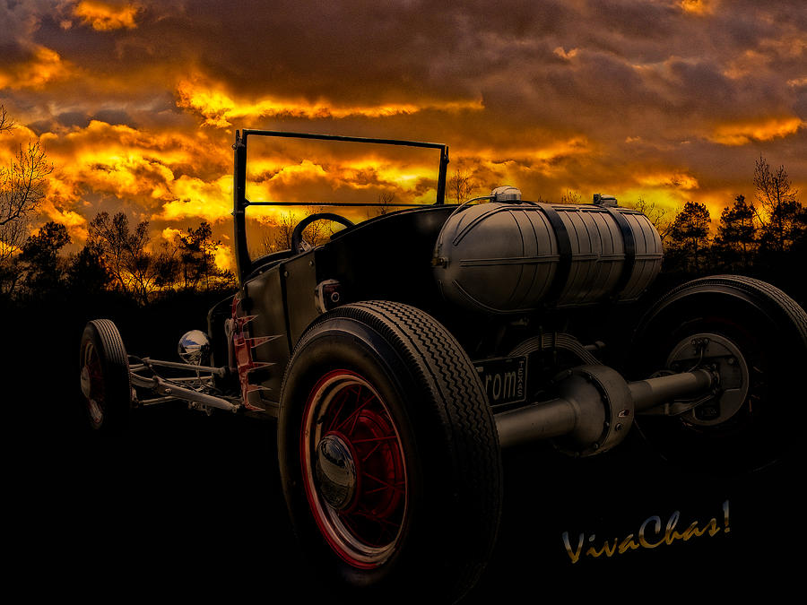 Ford Rat Rod T and a Sundown Destination Photograph by Chas Sinklier