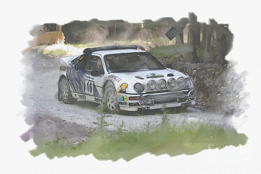 Ford RS 200 Rally car Digital Art by Roger Lighterness