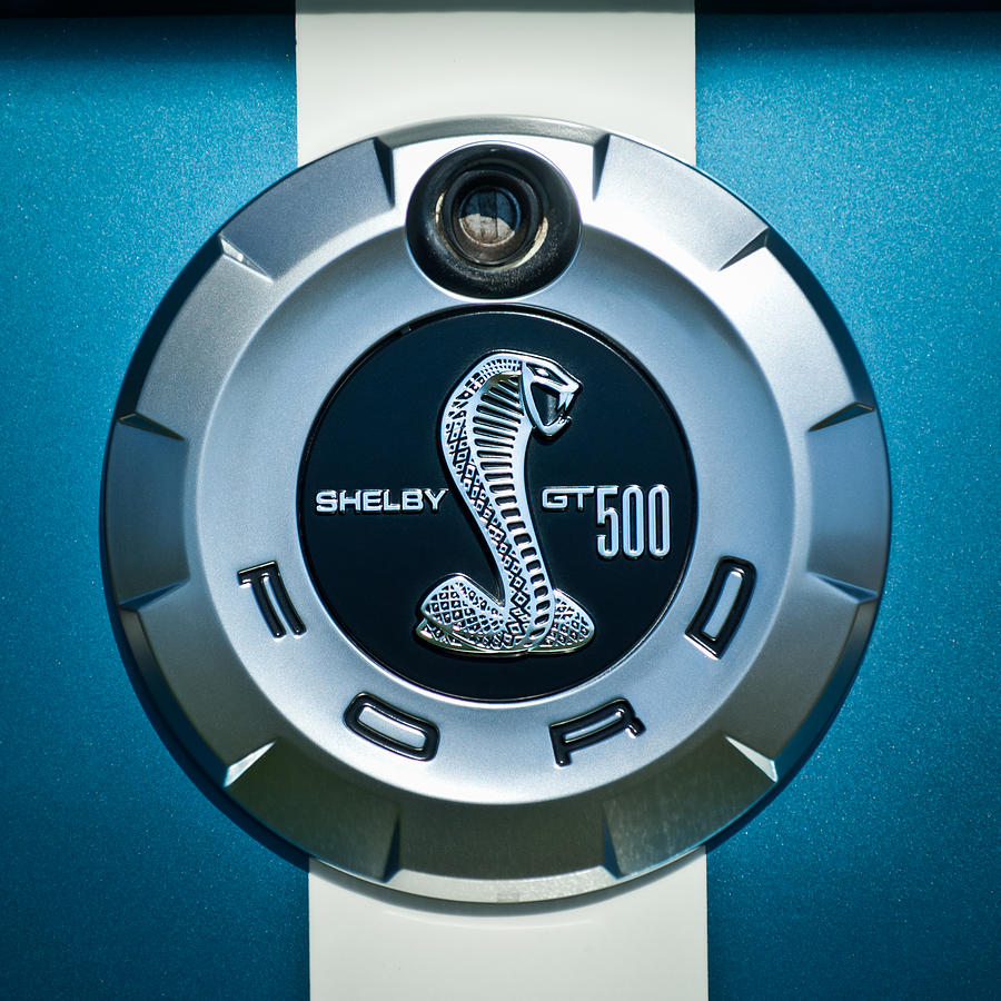 Car Photograph - Ford Shelby GT 500 Cobra Emblem by Jill Reger