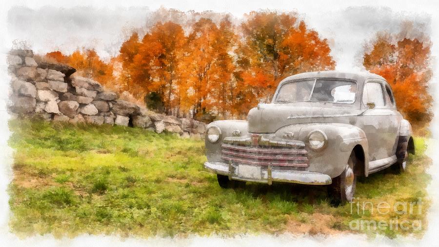 Ford Superdelux 1946 sedan coupe Photograph by Edward Fielding