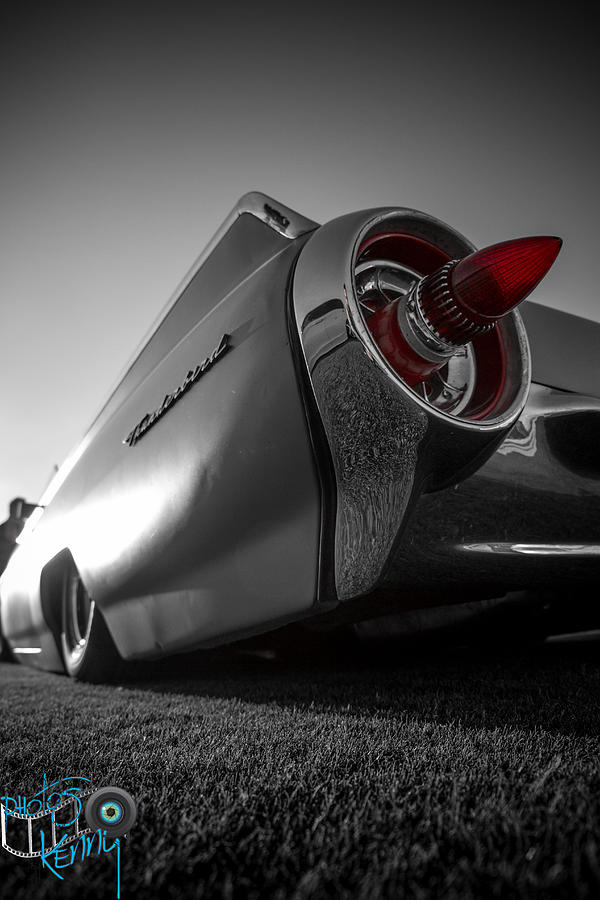 Black And White Photograph - Ford Thunderbird by Kenny Jalet