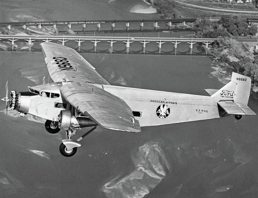 Ford Trimotor Plane, 1928 Photograph by Granger