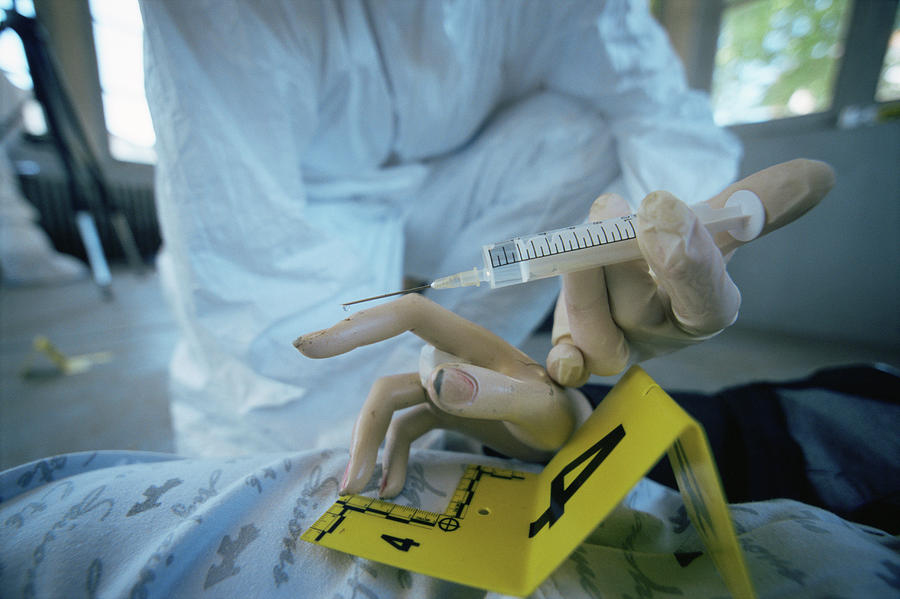 Forensics Officer On A Training Exercise Photograph by Philippe Psaila/science Photo Library