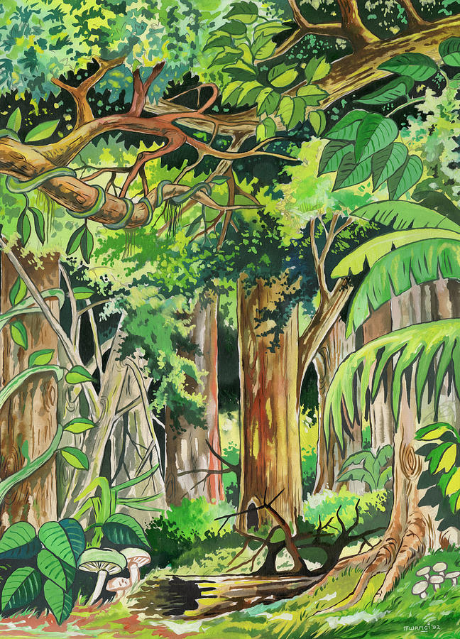 Forest Painting by Anthony Mwangi