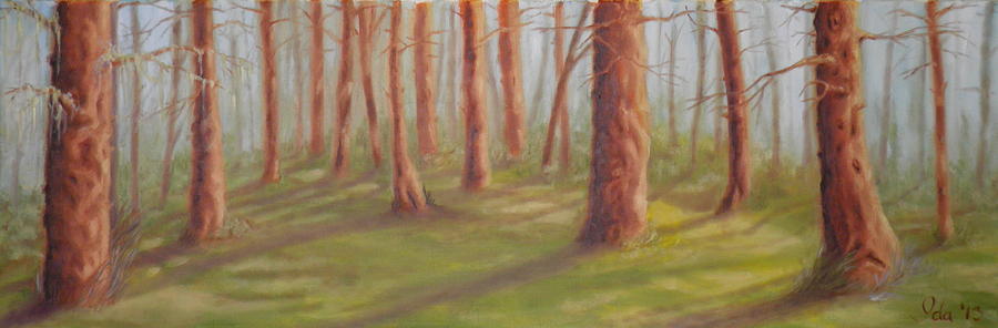 Forest By The Flats Painting by Ida Eriksen