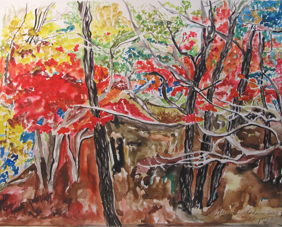 Forest Colors Painting by Esther Newman-Cohen