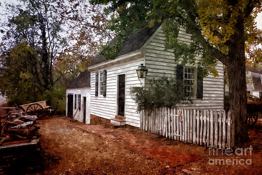 Forest Cottage Painting by Shari Nees