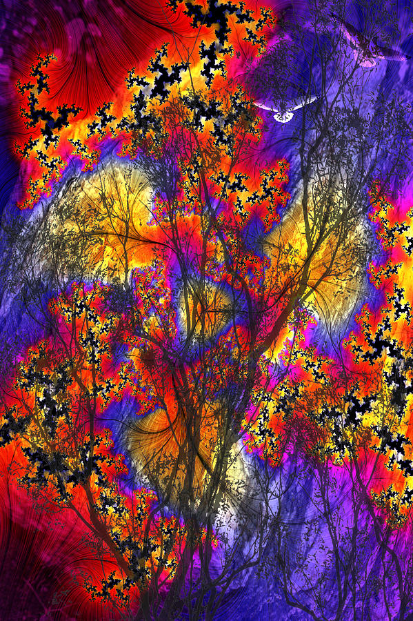 Forest Fire Digital Art by Lisa Yount