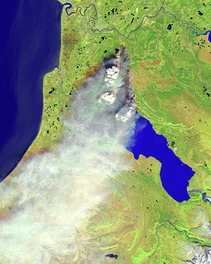 Forest Fire Photograph by Nasa Earth Observatory