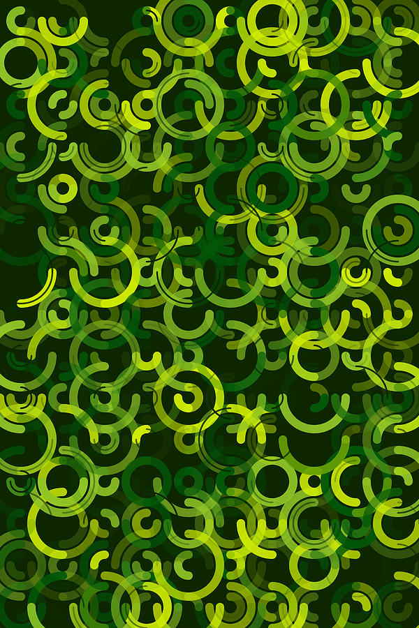 Forest Geometric Circle Segment Pattern Digital Art by Frank Ramspott