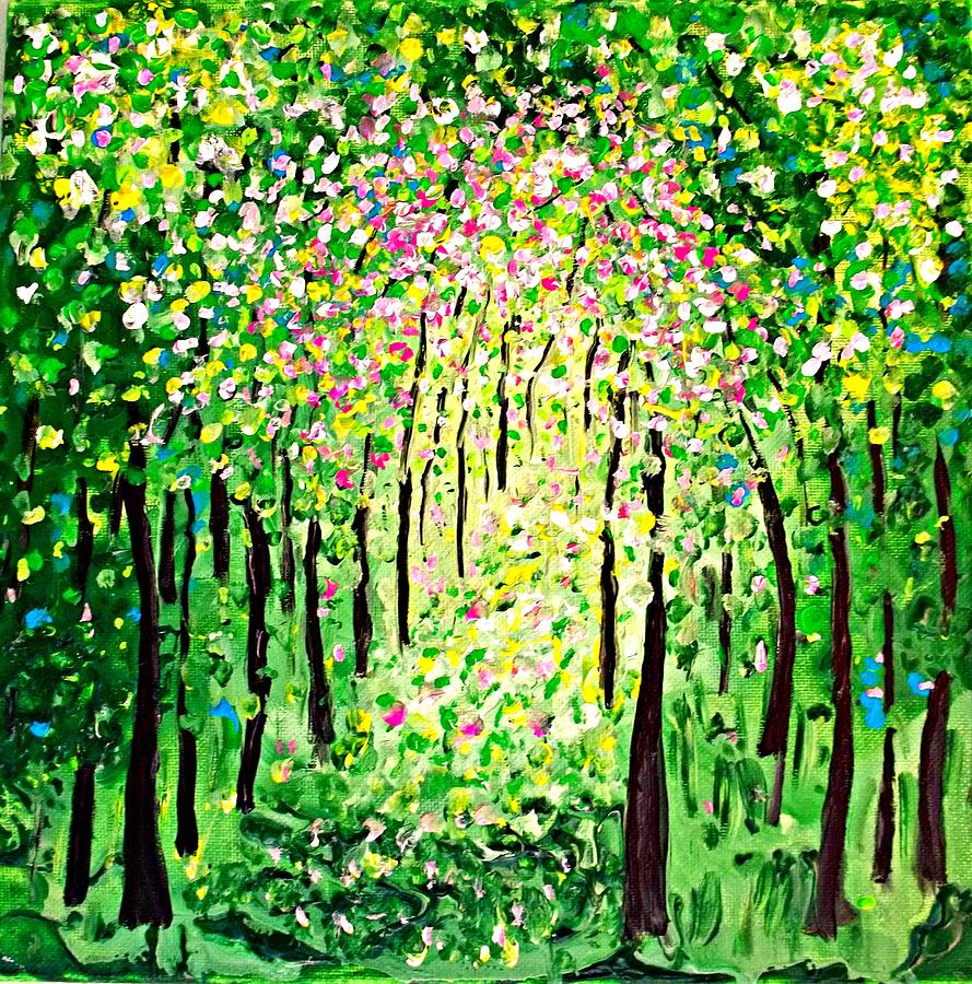 Forest Gifts Painting by Shirley Smith
