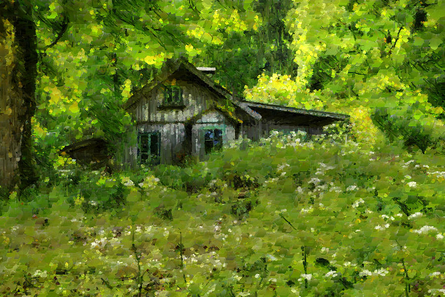 Forest house Digital Art by Mai Shisa - Fine Art America