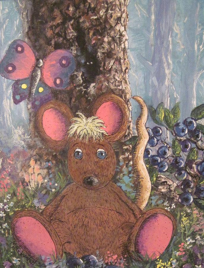Forest mouse Painting by Megan Walsh