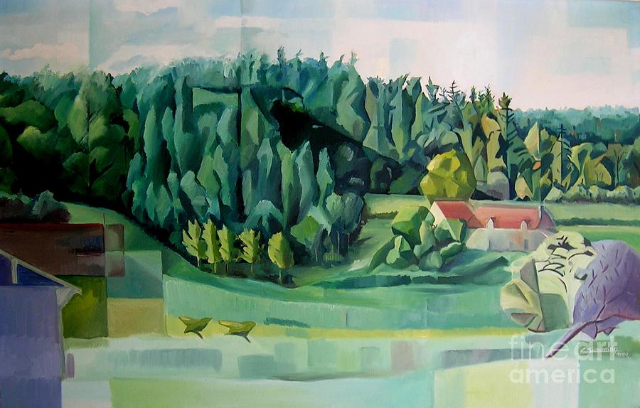 Forest Painting - Forest of l hermitiere or the orchestra by Christian Simonian Forest Painting - Forest of l hermitiere or the orchestra by Christian Simonian