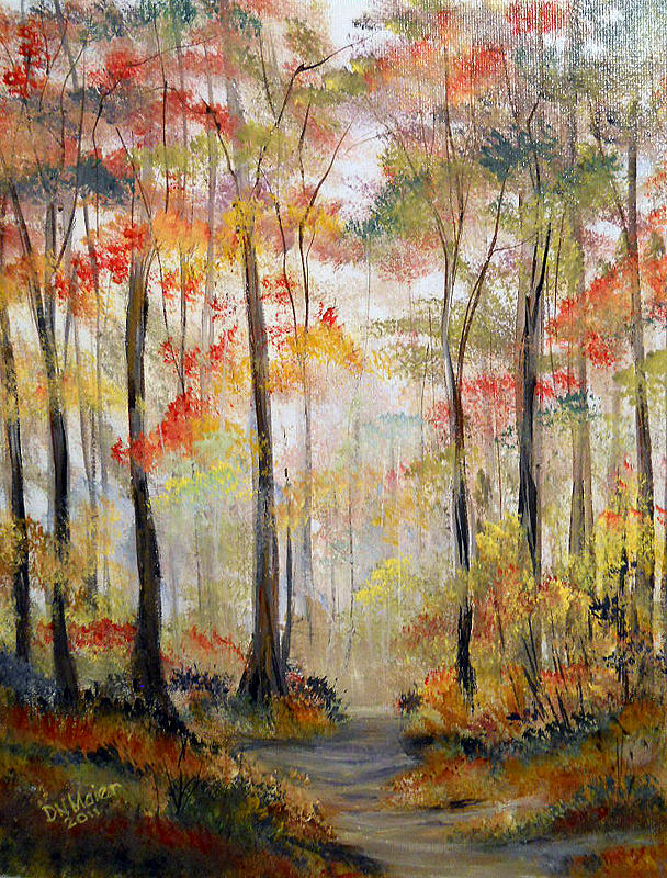 Forest Path Painting by Dorothy Maier
