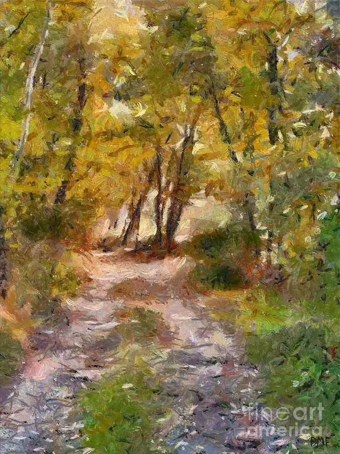 Forest Path Painting by Dragica  Micki Fortuna