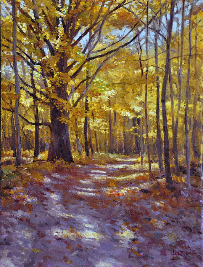 Tree Painting - Forest Path by Scott Harding
