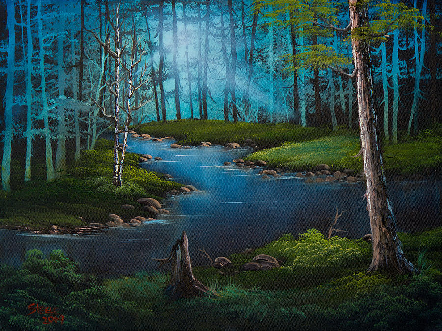 Forest River Painting by Chris Steele