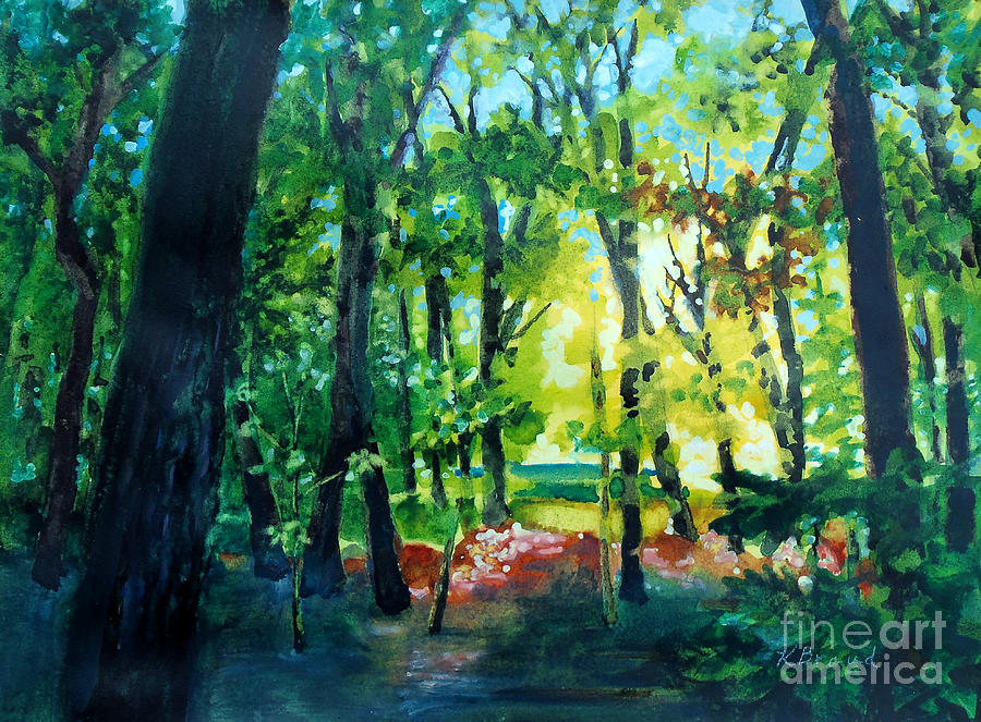Forest Scene 1 Painting by Kathy Braud