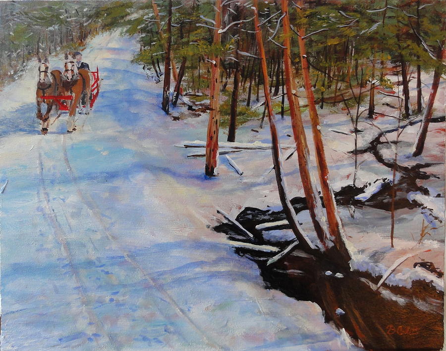 Forest Sleigh Ride Painting by Brent Arlitt