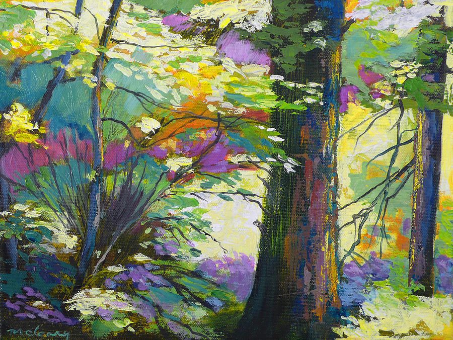 Forest Spring Painting by Melody Cleary