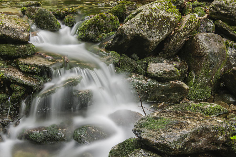 Forest Stream Waterfall Vermont Long Exposure Photograph