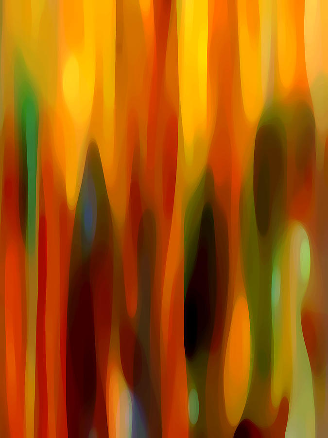 Abstract Painting - Forest Sunlight Vertical by Amy Vangsgard