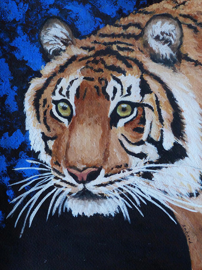 Forest Tiger Painting by Margaret Saheed