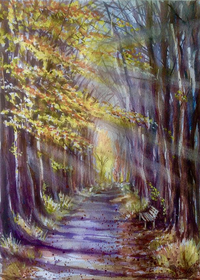 Forest walk Painting by Katerina Kovatcheva