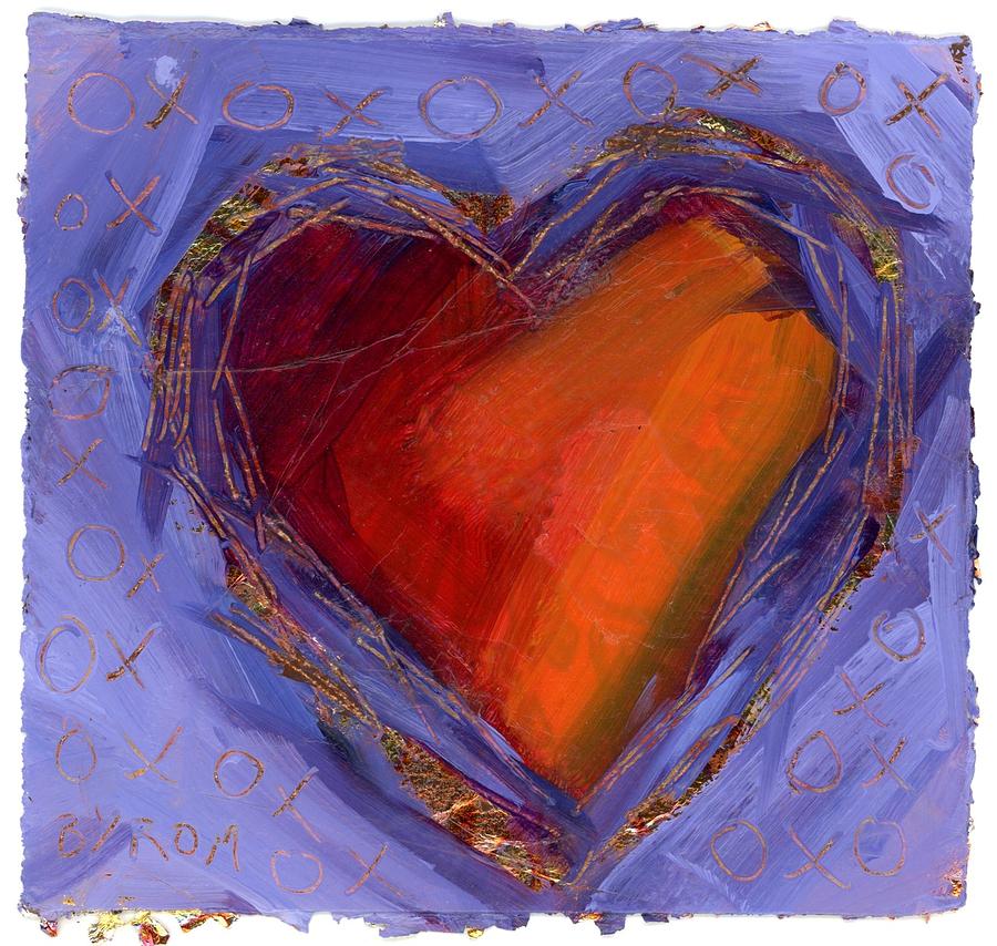 Heart Painting - Forever Love by Mary Byrom